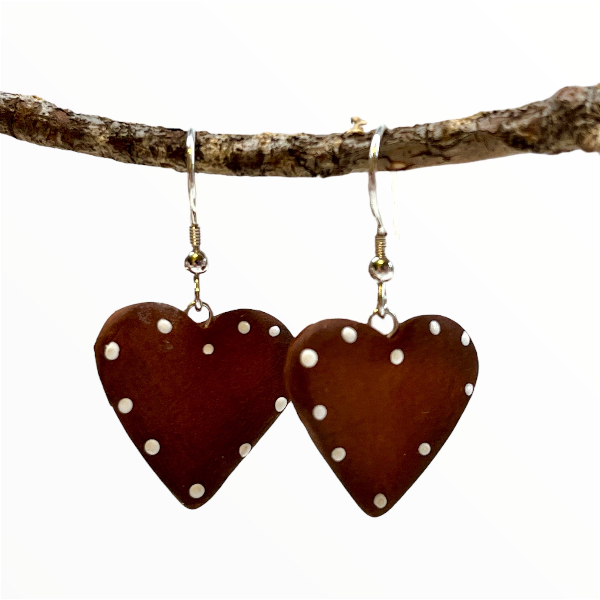 Handgjorda örhängen Pepparkaka