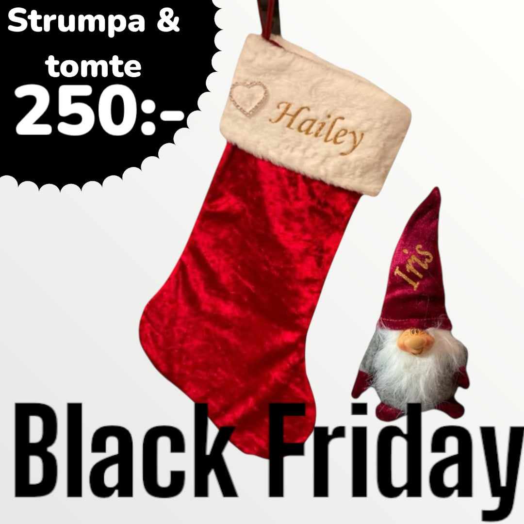 Julstrumpa och Tomte med namn