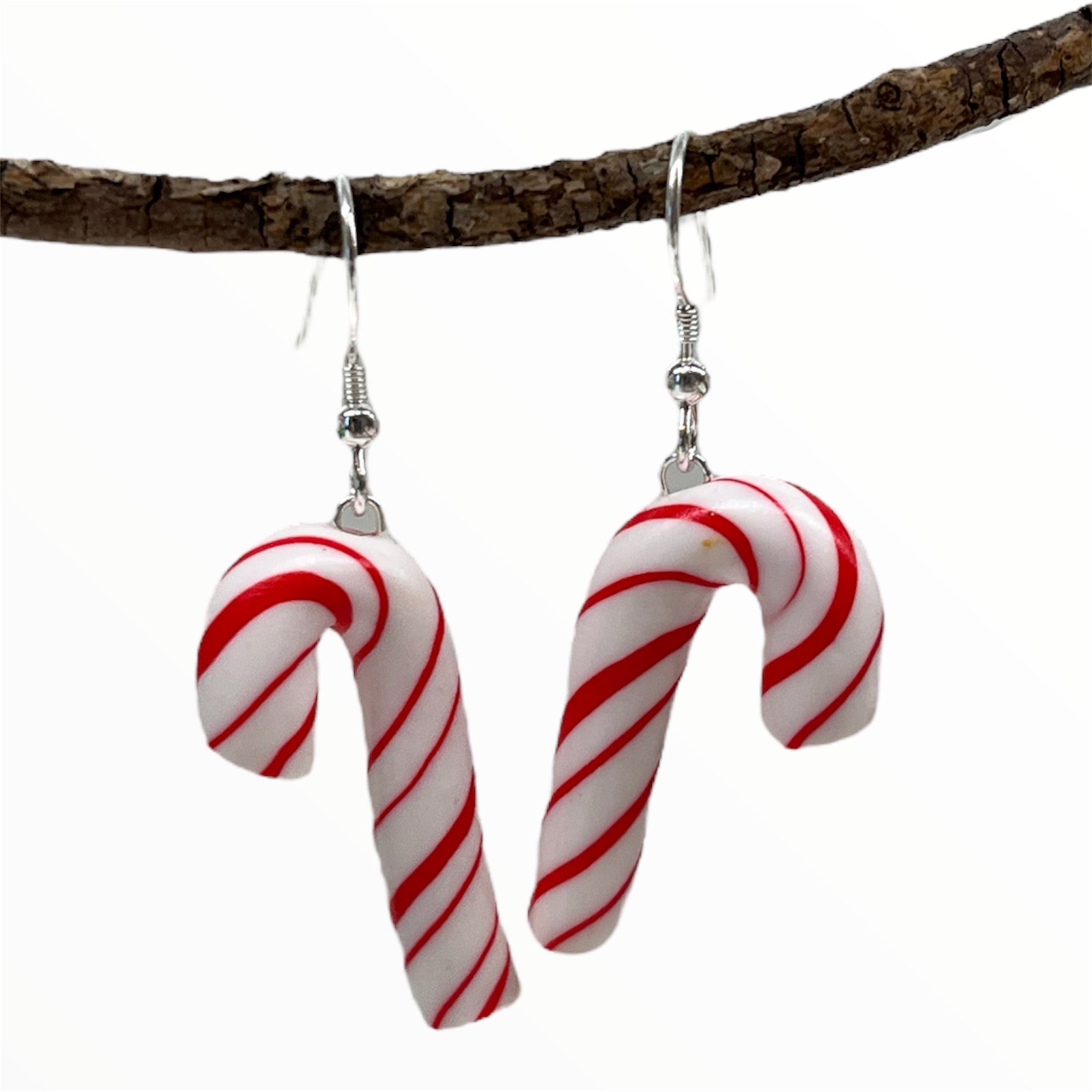 Handgjorda örhängen polkagris